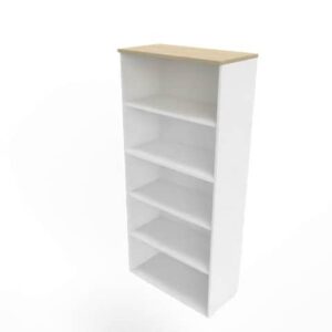 Armadio a giorno alto finitura rovere scocca bianca 90x45xH.200 cm linea