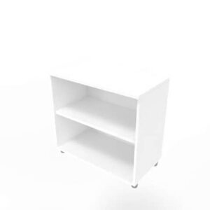 Armadio a giorno basso altezza scrivania bianco scocca bianca 80x45xH.73 cm