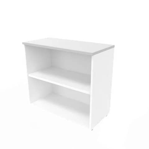 Armadio a giorno basso finitura grigio scocca bianca 90x45xH.81,5 cm linea