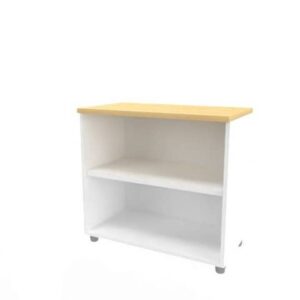 Armadio a giorno basso altezza scrivania faggio scocca bianca 80x45xH.73 cm