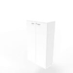 Armadio medio con ante battenti bianche scocca bianca 90x45xH.160 cm linea