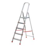 Scala in alluminio Scalamìa rinforzata Gierre 5 gradini - 0.46x1.06xH.1.63 m