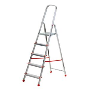 Scala in alluminio Scalamìa rinforzata Gierre 5 gradini - 0.46x1.06xH.1.63 m