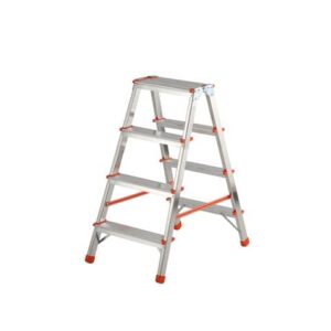 Sgabello doppio Stylo in alluminio Gierre 3 gradini + piano - 0.44xH.0.83 m