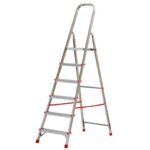 Scala in alluminio Scalamìa rinforzata Gierre 6 gradini - 0.48x1.10xH.1.84 m
