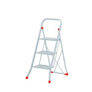 Sgabello in acciaio Sempreutile bianco Gierre 3 gradini - 0,51x0,70xH.1,06 m