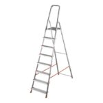 Scala in alluminio Scalamìa rinforzata Gierre 8 gradini - 0.53x1.41xH.2.23 m