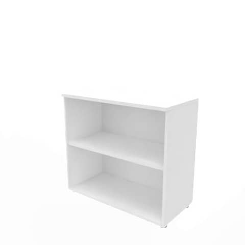 Armadio a giorno basso finitura bianco scocca bianca 90x45xH.81,5 cm linea