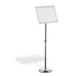 Durable floor display with aluminium snap frame A3 size