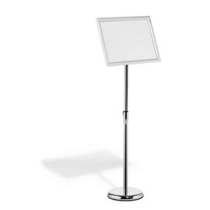Durable floor display with aluminium snap frame A3 size