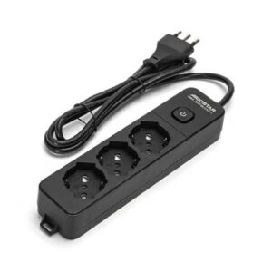 Multipresa con interruttore 16A - cavo 1,5 m - nero Aigostar a 3 vie P40