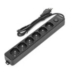 Power strip with switch 16A - cable 1.5 m - black Aigostar 6-way P40