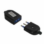 Set presa e spina P17/11 - 16A Aigostar nero