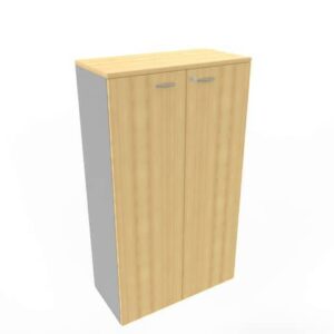 Armadio medio con ante battenti faggio scocca trama antracite 90x45xH.160 cm