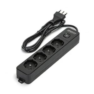 Multipresa con interruttore 16A - cavo 1,5 m - nero Aigostar a 4 vie P40