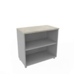 Armadio a giorno basso altezza scrivania cemento scocca antracite 80x45xH.73