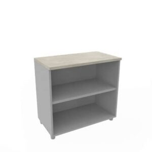 Armadio a giorno basso altezza scrivania cemento scocca antracite 80x45xH.73