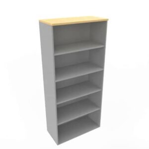 Armadio a giorno alto finitura faggio scocca trama antracite 90x45xH.200 cm