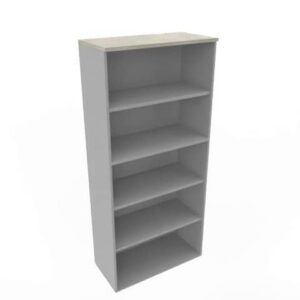 Armadio a giorno alto finitura cemento scocca trama antracite 90x45xH.200 cm