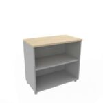 Armadio a giorno basso altezza scrivania rovere scocca trama antracite 80x45xH.73