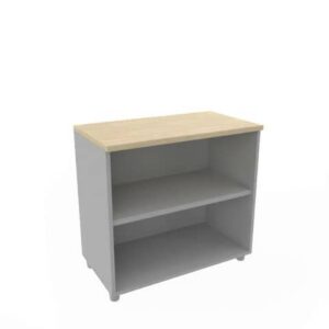 Armadio a giorno basso altezza scrivania rovere scocca trama antracite 80x45xH.73