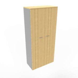Armadio alto con ante basse faggio scocca trama antracite 90x45xH.200 cm