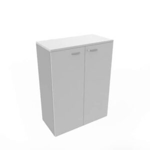 Armadio medio con ante battenti grigio scocca trama antracite 90x45xH.123,2 cm