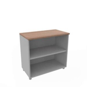 Armadio a giorno basso altezza scrivania noce canaletto scocca trama antracite