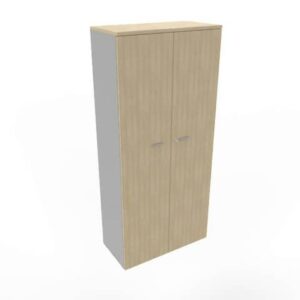 Armadio alto con ante basse rovere scocca trama antracite 90x45xH.200 cm