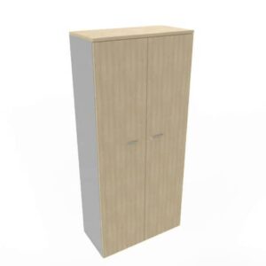 Armadio alto con ante battenti rovere scocca trama antracite 90x45xH.200 cm