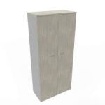 Armadio alto con ante battenti cemento scocca trama antracite 90x45xH.200 cm