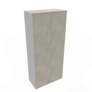 Armadio alto con ante battenti cemento scocca trama antracite 90x45xH.200 cm