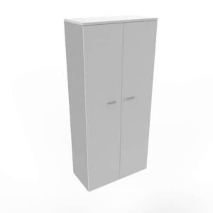 Armadio alto con ante basse grigio scocca trama antracite 90x45xH.200 cm