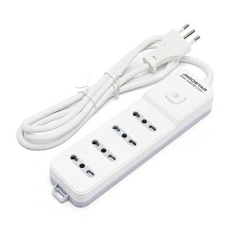 Low 4-way P17/P11 multisocket with 16A switch - 1.5 m cable Aigostar