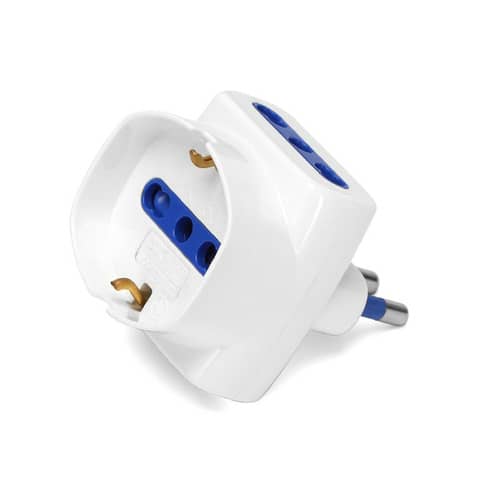 3-way adapter 16A - white Aigostar 2-way P17/11 & 1-way P40 (short)