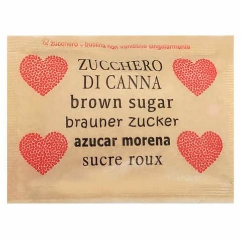 Zucchero di canna in bustine con soggetto generico Frazzi -
