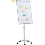 Magnetic dry-erase board with movable sheets, aluminium frame and