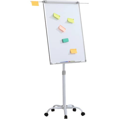 Magnetic dry-erase board with movable sheets, aluminium frame and