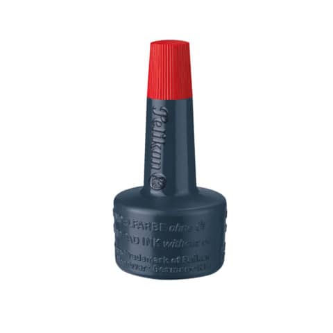 Inchiostro per timbri senza olio Pelikan flacone 28 ml rosso