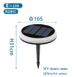 Faretto segnapassi LED da esterno con pannello solare e sensore crepuscolare