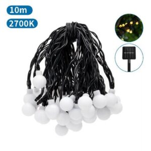 Catena luminosa LED da esterno Aigostar con pannello solare 50 lampadine LED a