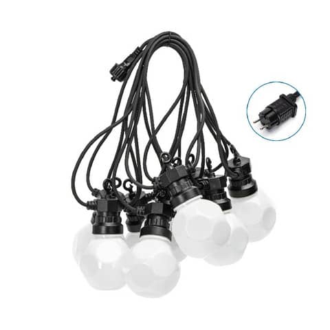 Catena luminosa LED a basso voltaggio per esterni 8 metri luce calda Aigostar