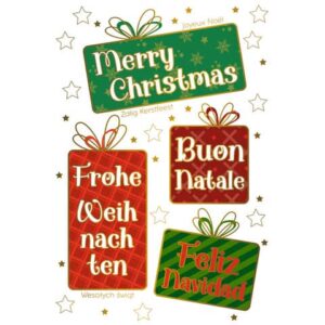 Biglietti augurali natalizi 12x18 cm - Biembi conf. da 4 multilingua