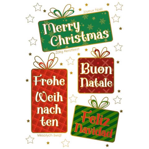 Biglietti augurali natalizi 12x18 cm - Biembi conf. da 4 multilingua