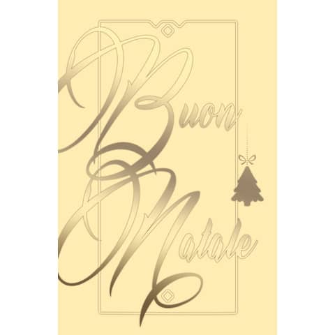 Christmas greeting cards 9x14 cm - Biembi pack of 12 ivory