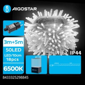 Catena luminosa per interni ed esterni a basso voltaggio Aigostar luce fredda