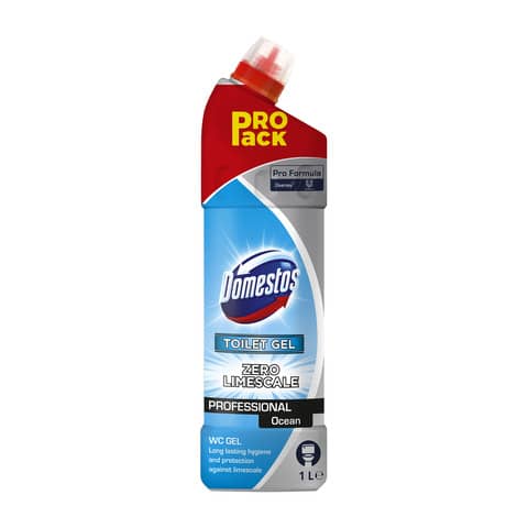 Detergente anticalcare in gel Domestos per WC - flacone da 1 litro -