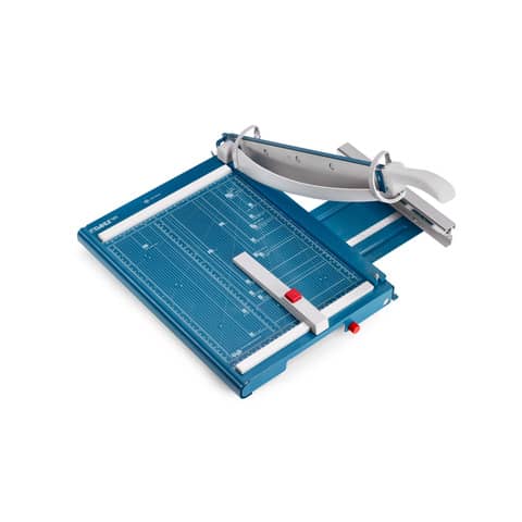 Taglierina a leva Dahle con pressino automatico blu luce 390-4 mm