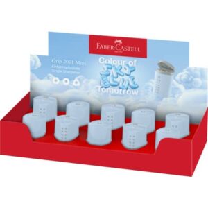 Temperamatite Faber-Castell grip mini - conf. 10 pz - colore blu cielo