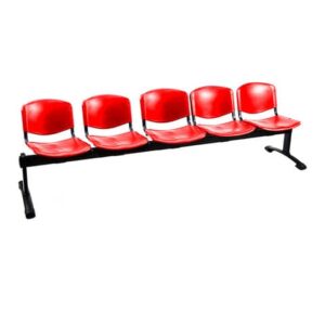 Panca 5 posti attesa Unisit Dado D5P5P - PPL rosso